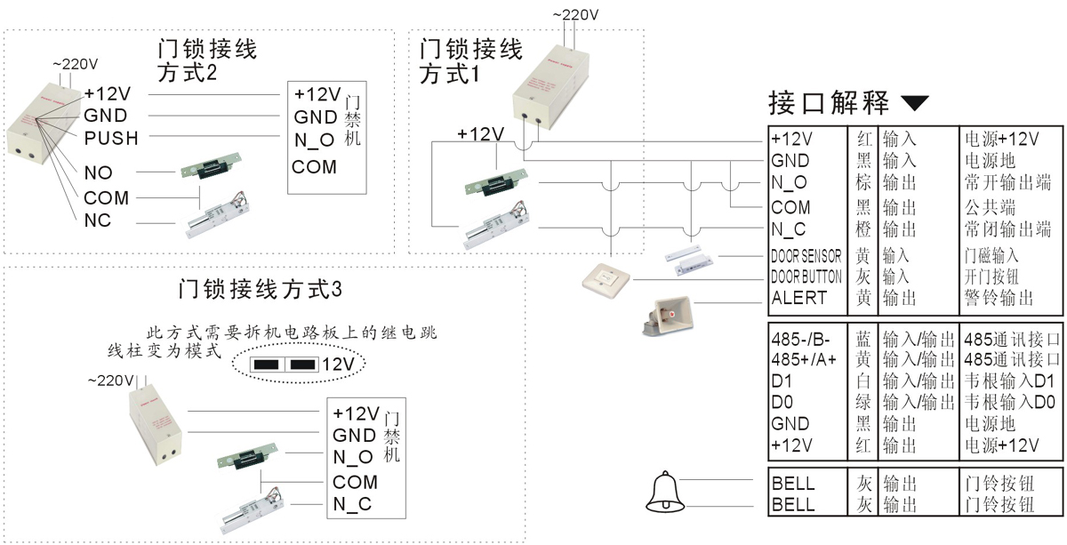 酒店门禁卡接线图图片